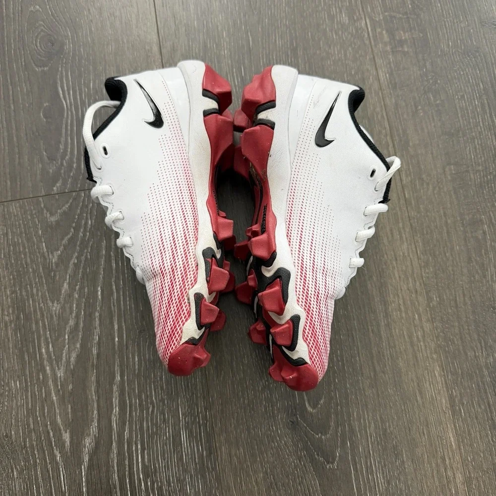 Nike Vapor Shark Youth Sz 4 Football Cleats White Red Black FB3306-102